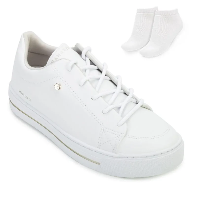 Tênis Casual Ramarim e Meia RM23-23932 39 / Branco/Dourado