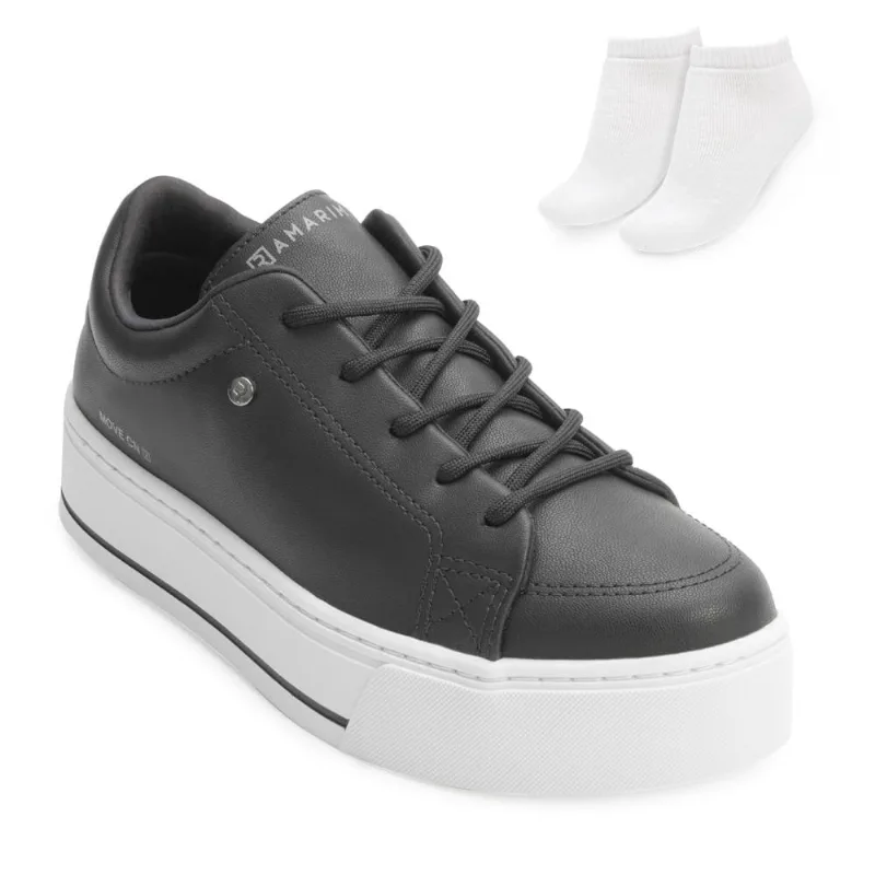 Tênis Casual Ramarim e Meia RM24-23972 39 / Preto/Branco