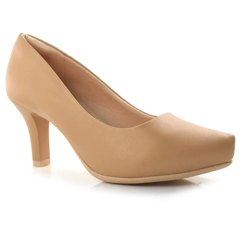 Scarpin Feminino Comfortflex Bege 23-85401 37