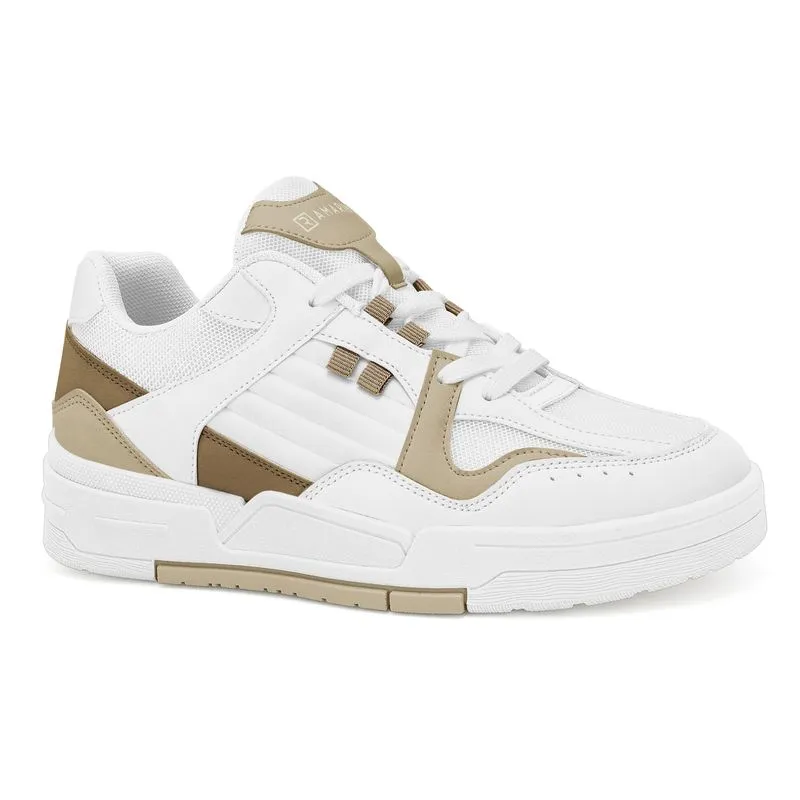 Tênis Casual Ramarim Camurça Off White Feminino 33