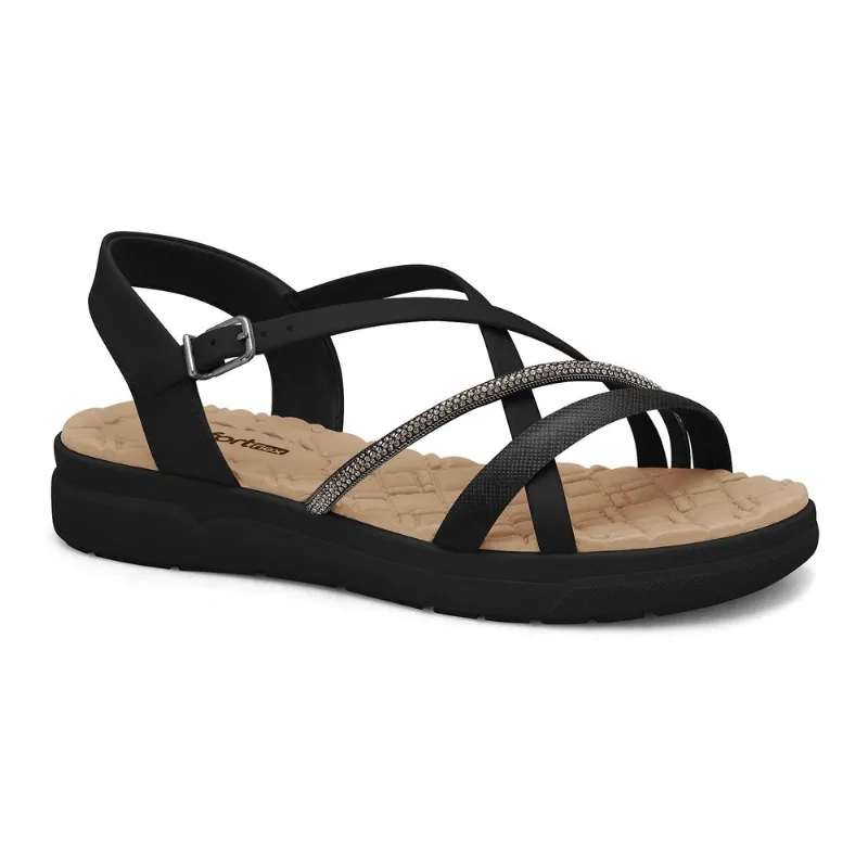 Sandália Papete Preta Comfortflex 2542404-3 36