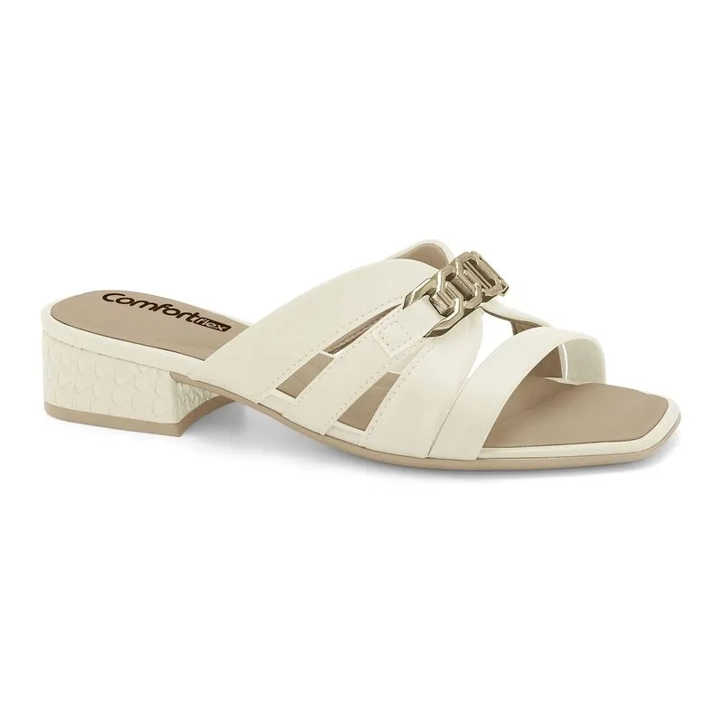 Tamanco Salto Baixo Coconut Comfortflex 2555401-3 40