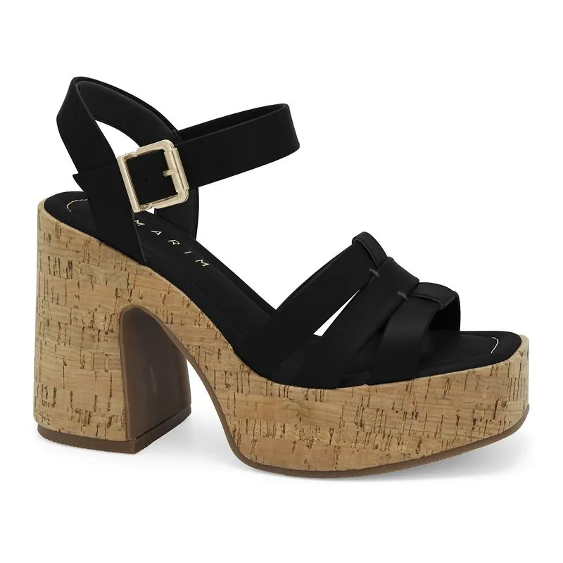 Sandália Salto Bloco Preto Ramarim 2535204-6 33
