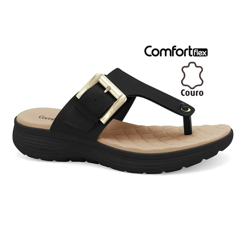Chinelo Super Leve Preto Comfortflex 2543401-3 35