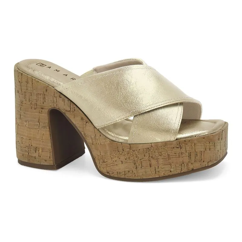 Tamanco Salto Bloco Dourado Ramarim 2535202-6 37