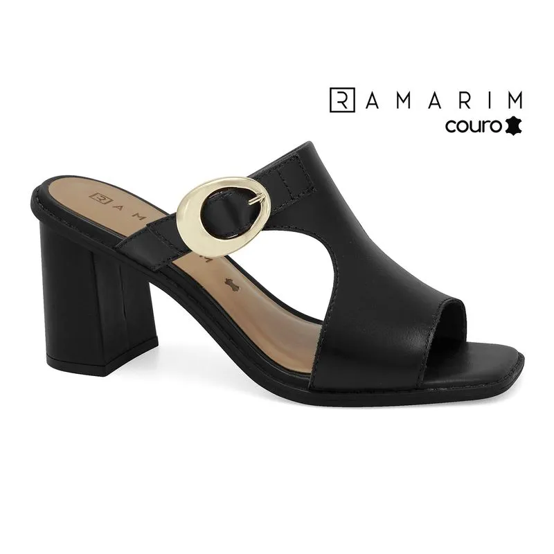 Tamanco Couro Preto Ramarim 2550202-1 37