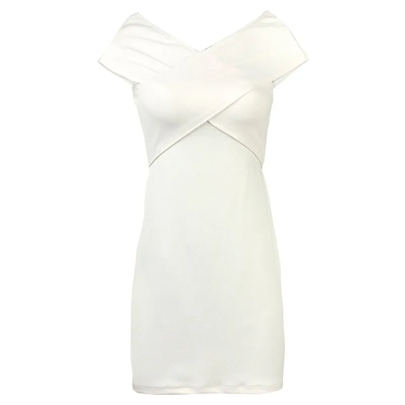Vestido Curto Com Decote Transpassado