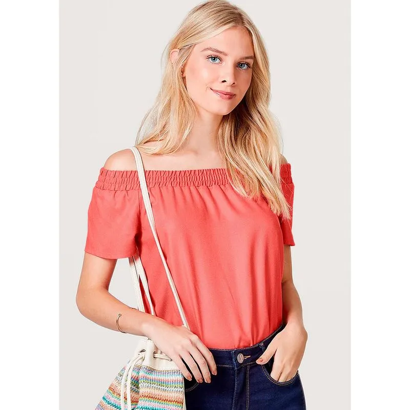 Blusa Ombro A Ombro Manga Curta