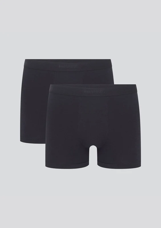 Kit Cueca Hering Boxer Com Elástico Masculina PACK2 - Preto G