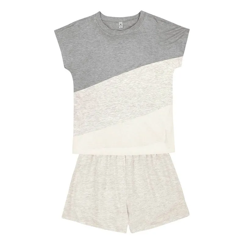 Pijama Curto Feminino Listrado