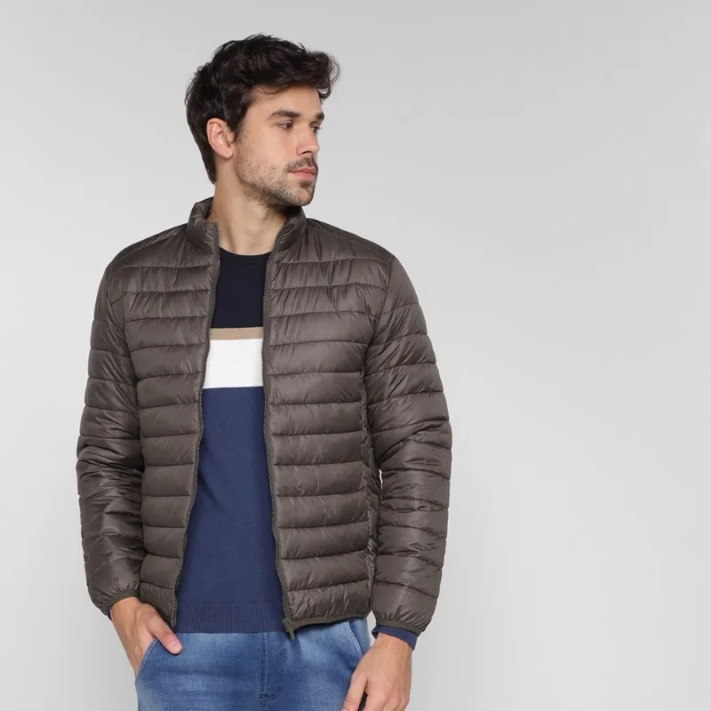 Jaqueta Puffer Hering Masculina - Masculino - Chumbo