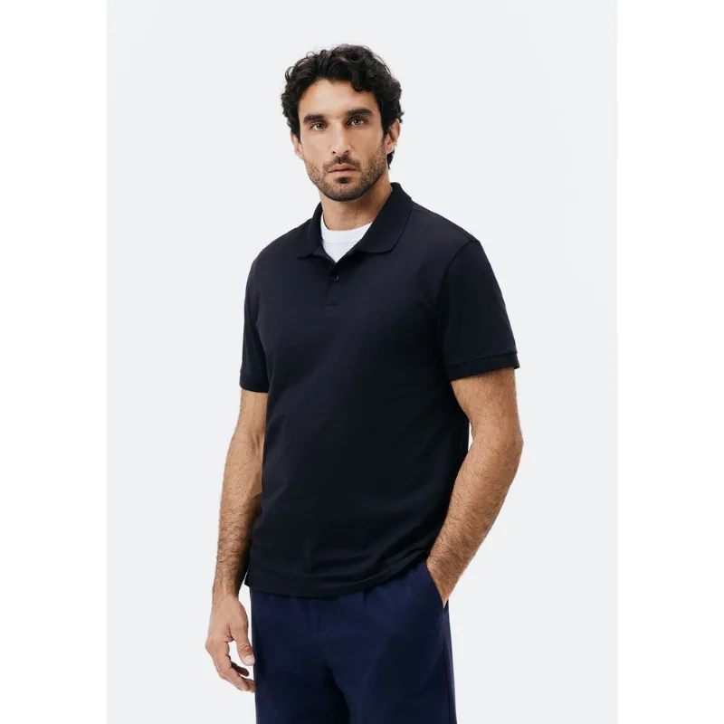 Camisa Polo Básica Masculina Manga Curta Pima - Preto G