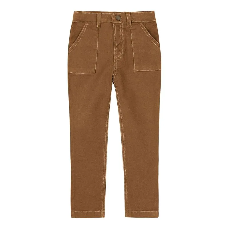 Calça Slim Bebê Menino Em Sarja