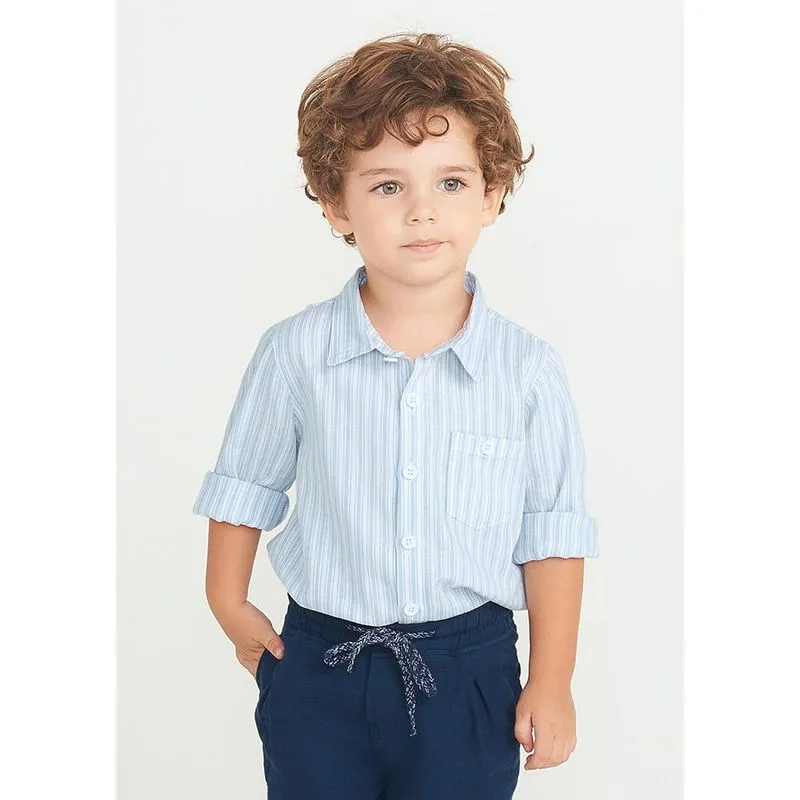 Camisa Bebê Menino Com Linho