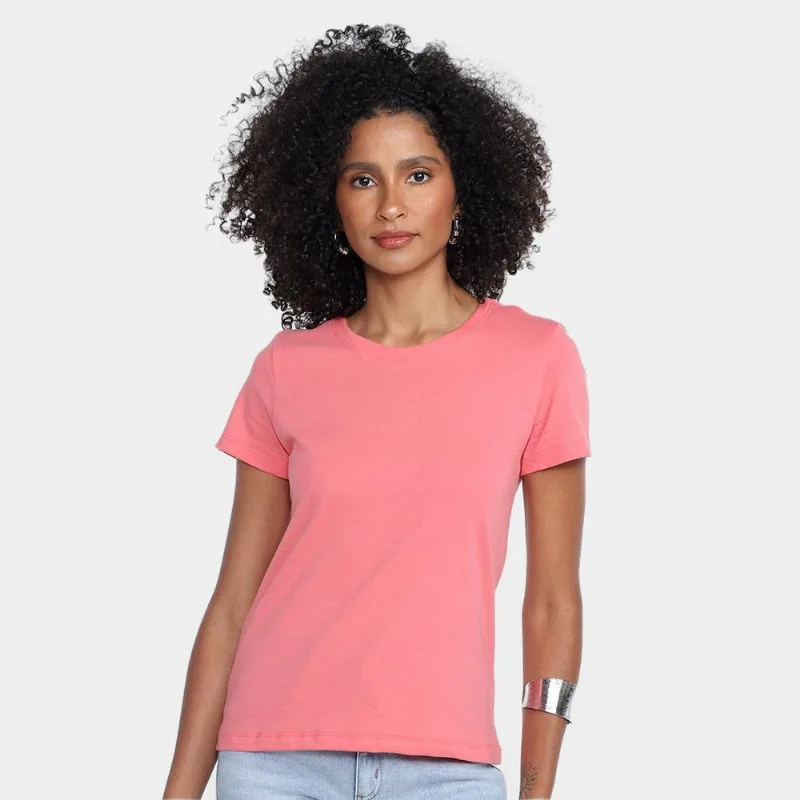 Camiseta Hering Básica Feminina - Feminino - Pink