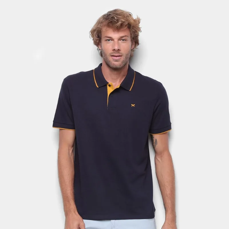 Camisa Polo Hering Masculina - Masculino - Azul Escuro