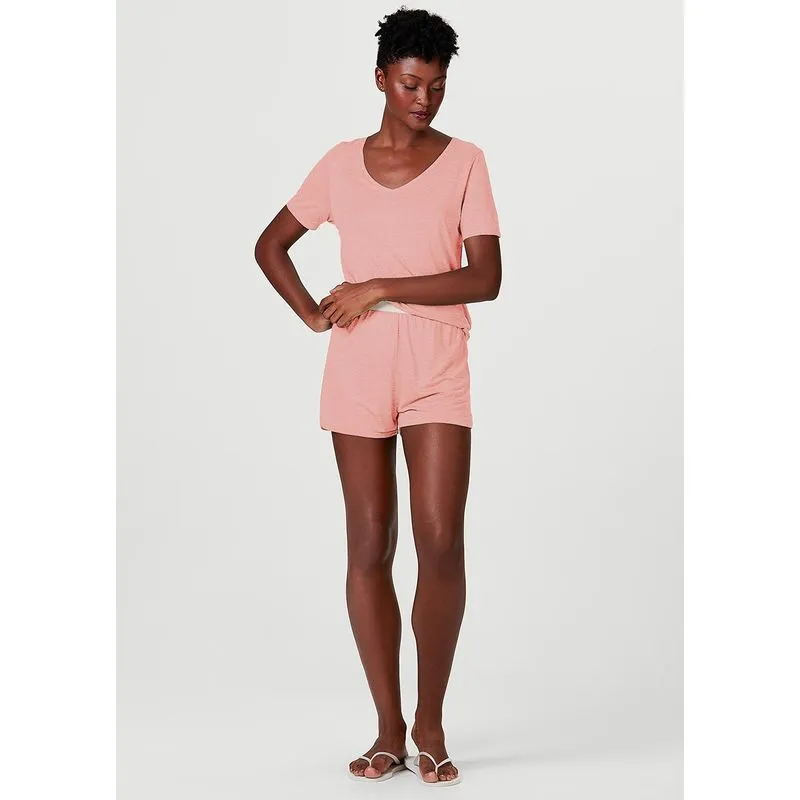 Pijama Curto Feminino Decote V