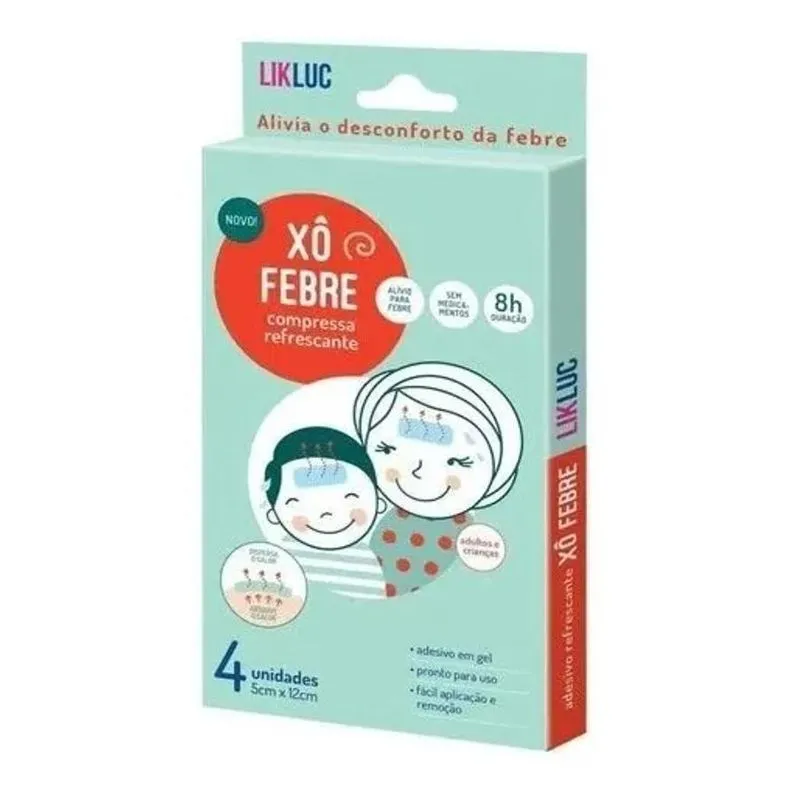 Xo Febre Xô Febre Compres Refrescantes P/febre Likluc C/4uni