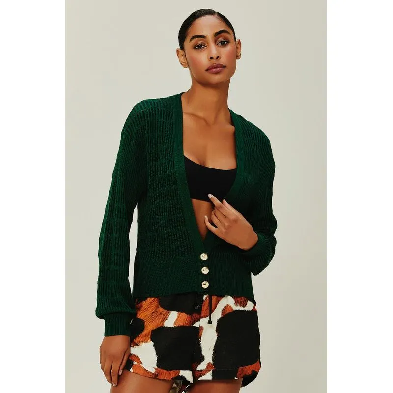 Jaqueta Cropped Manga Longa Alpes VERDE BOTANICO P/S