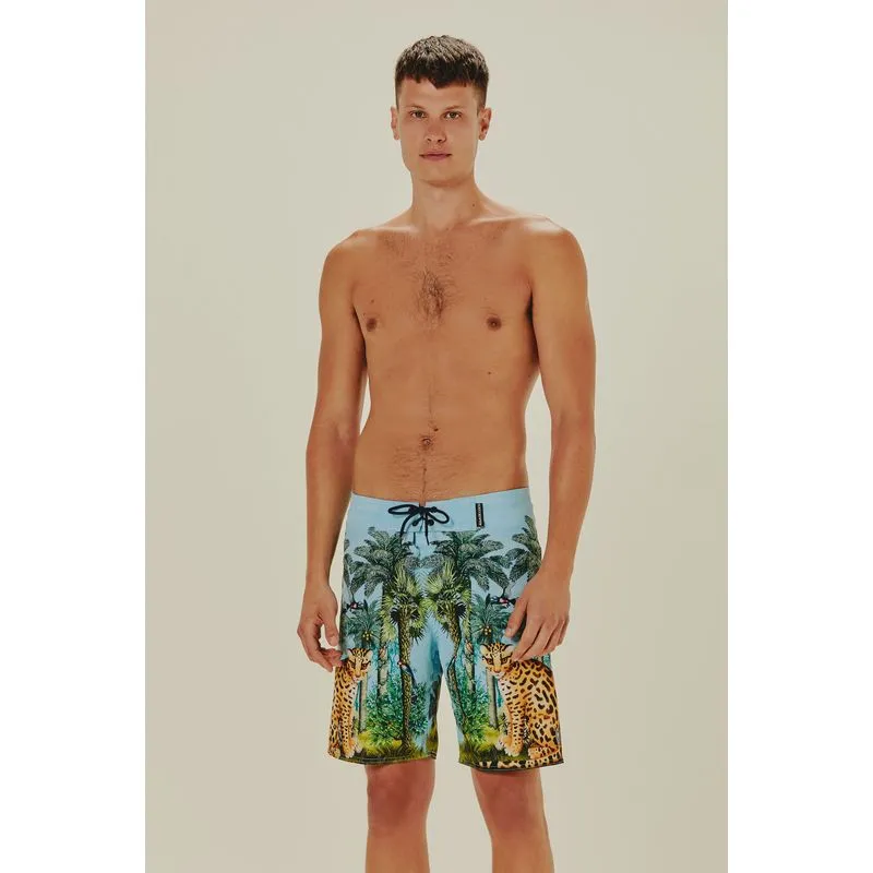 Bermuda Adulto Arte Botânica AZUL CEU GG/XL