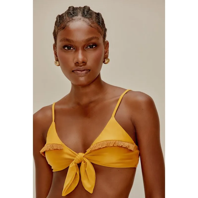Biquíni Sutiã Amarração Alecrim Dourado AMARELO ONCA P/S