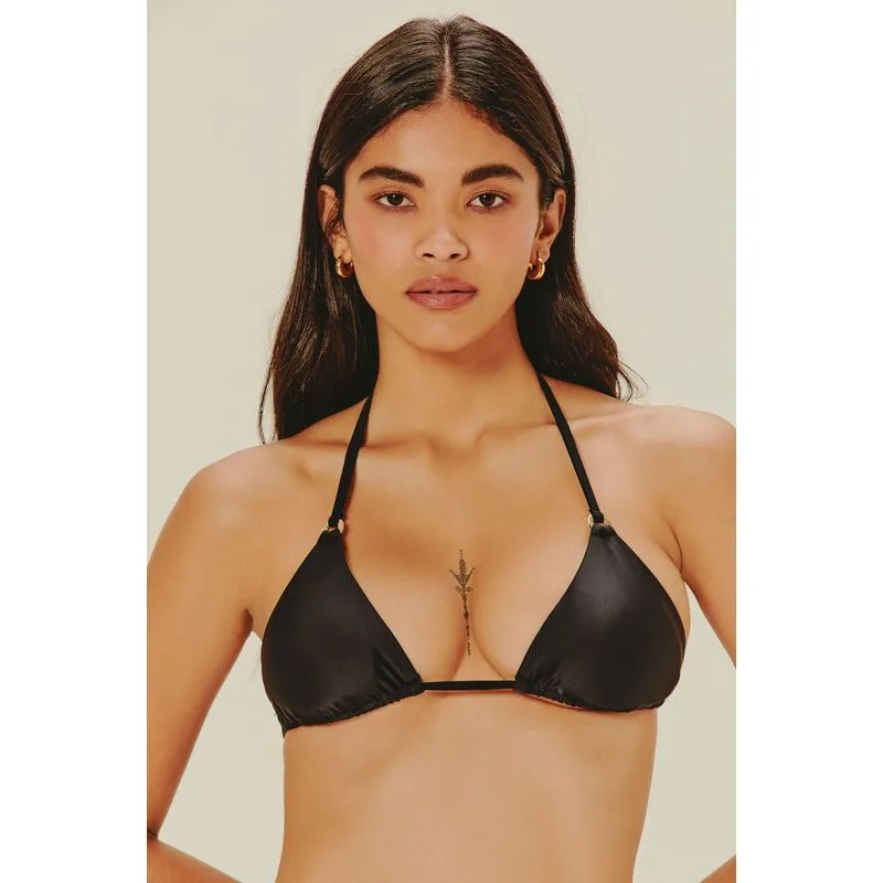 Biquíni Sutiã Cortininha com Argola Liso Clássico PRETO/BLACK GG/XL