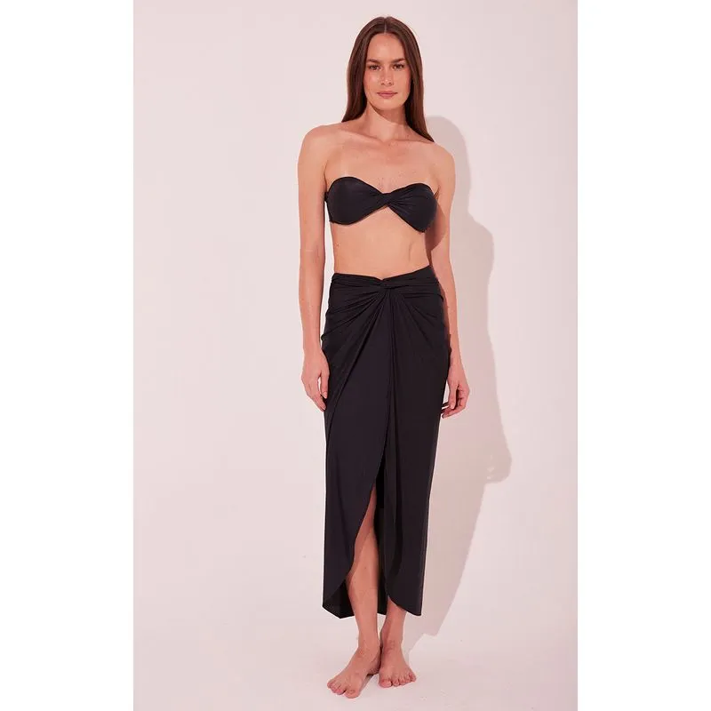Saia Midi Liso Clássico PRETO/BLACK P/S