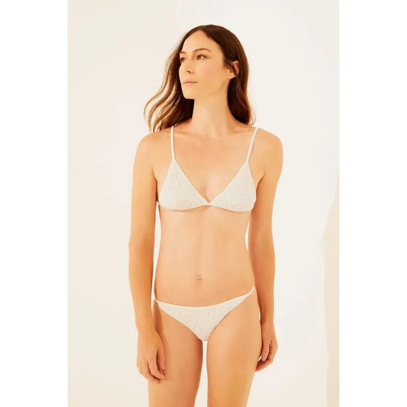 Biquíni Calcinha Lateral Fina Renda Floral OFF WHITE/OFF WHITE P/S