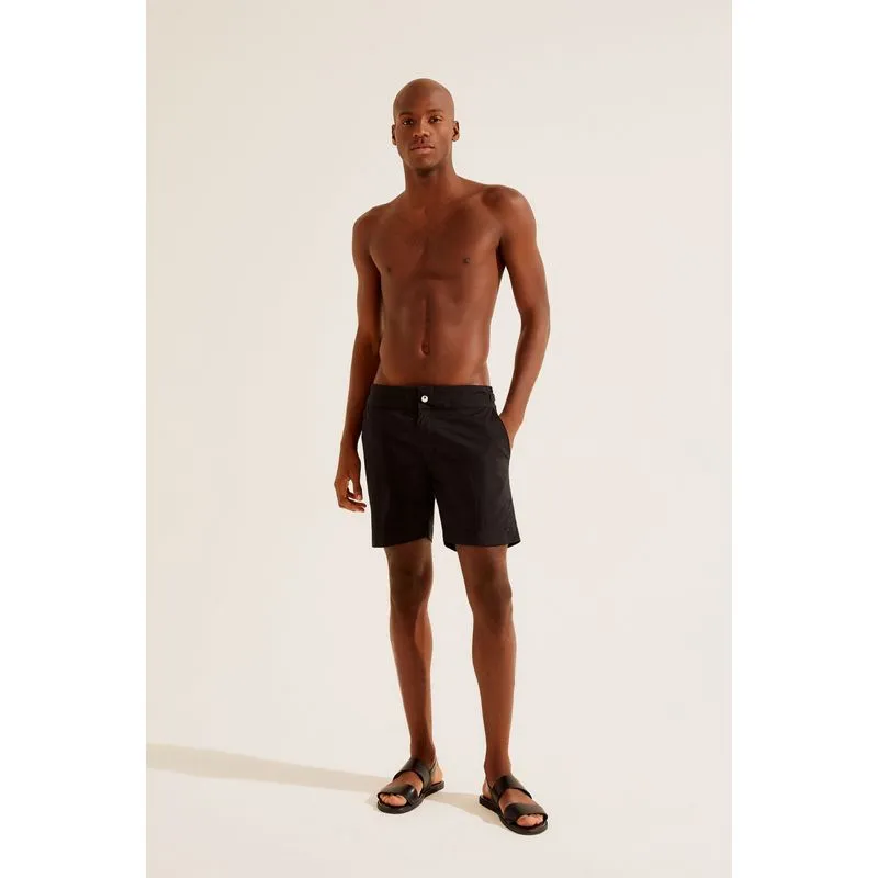 Bermuda Liso Reforçado PRETO/BLACK P/S