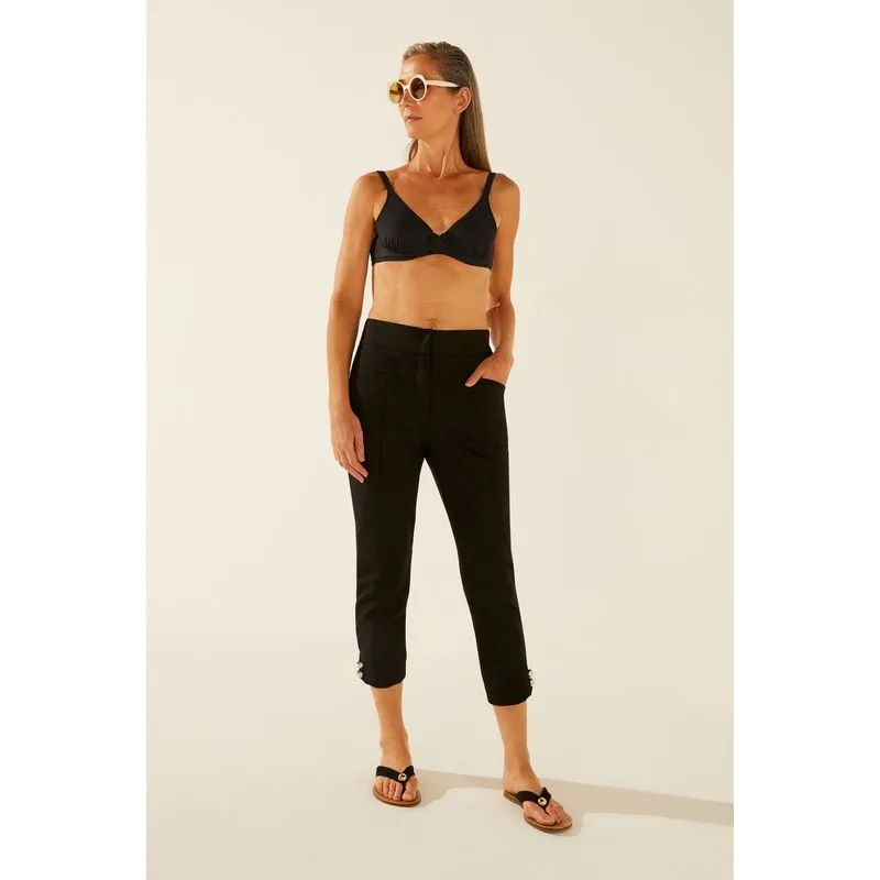 Calça Slim Fit Elástico Raízes PRETO/BLACK M/M