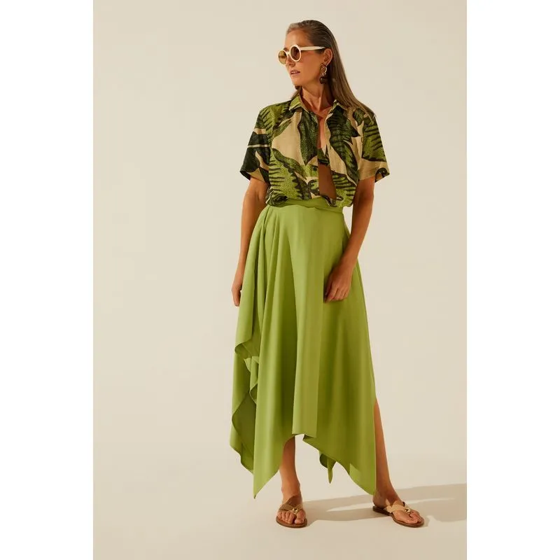 Saia Longa Quadrada Bambu VERDE/GREEN M/M