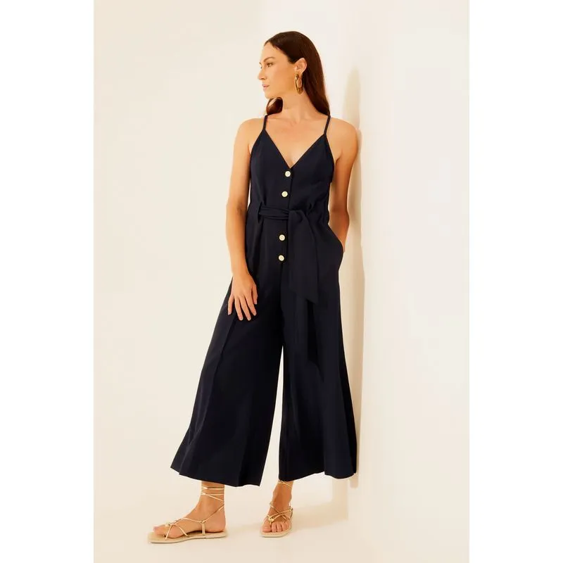 Macacão Longo Com Faixa Cruzeiro AZUL MARINHO/NAVY BLU PP/XS
