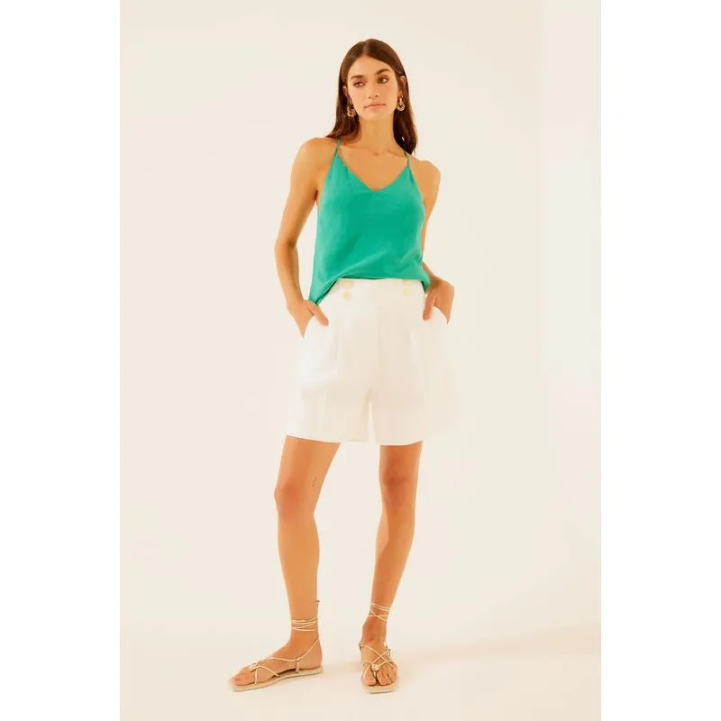 Short Curto Botões Cruzeiro OFF WHITE/OFF WHITE P/S