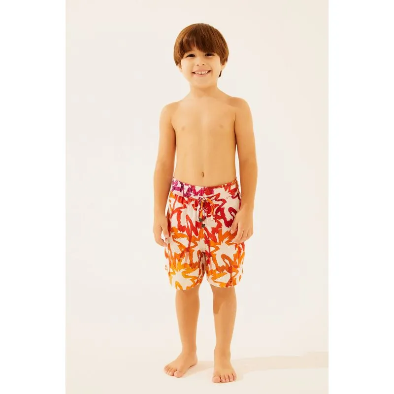 Short Infantil Curto Coqueiro Color LARANJA/ORANGE G/L