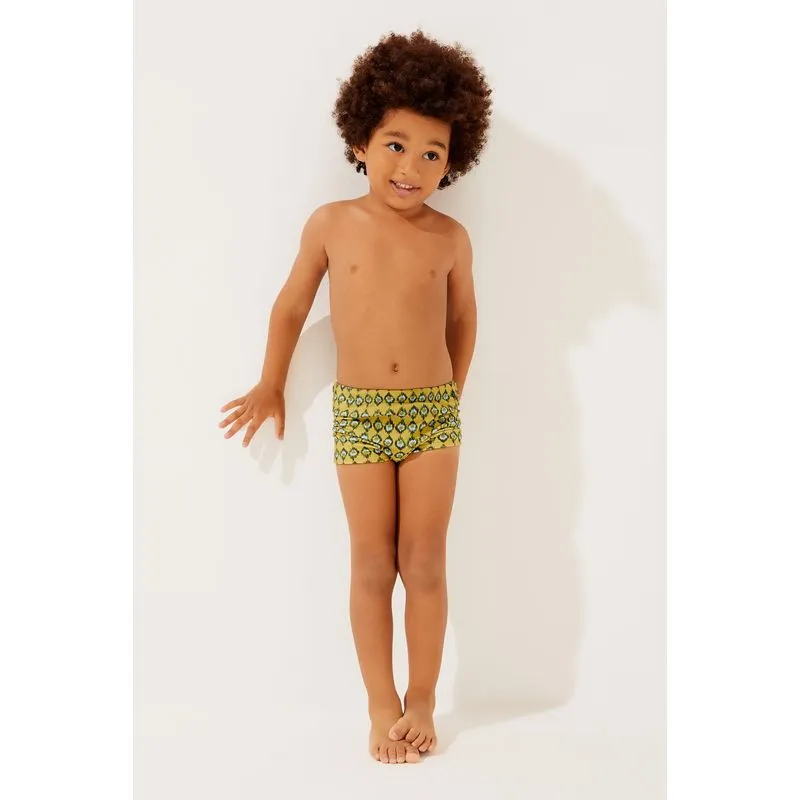 Sunga Infantil Boxer Gravataria Coqueiro VERDE/GREEN EGG/XXL