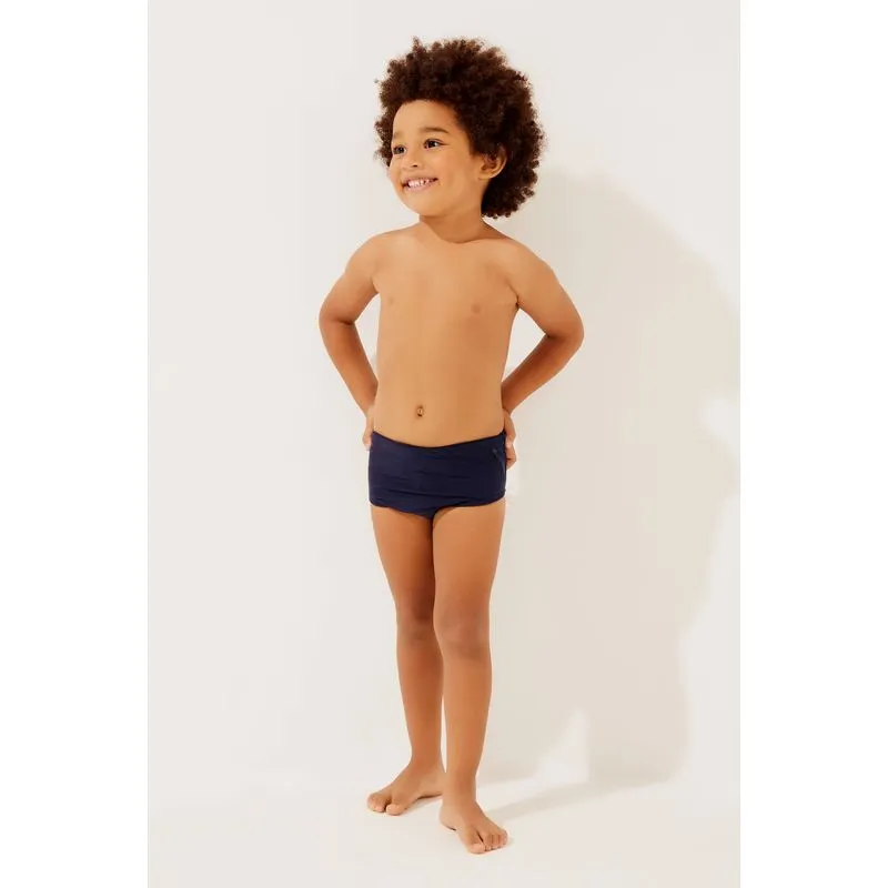 Sunga Infantil Básica Larga Trabalhada AZUL MARINHO/NAVY BLU GG/XL