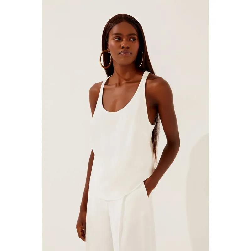 Blusa Sem Manga Flores Naturais OFF WHITE/OFF WHITE PP/XS