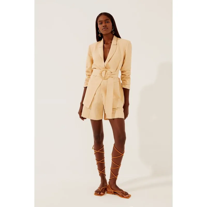 Blazer Regular Alfaiataria Tropical BEGE/BEIGE PP/XS