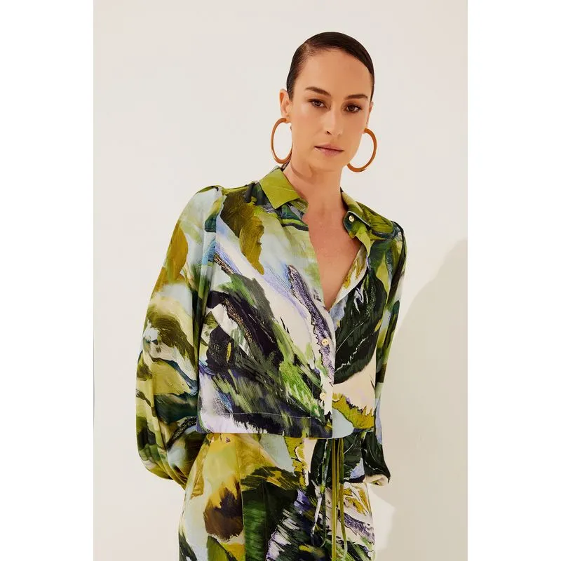 Camisa Manga Longa Cropped Coqueiro VERDE/GREEN G/L