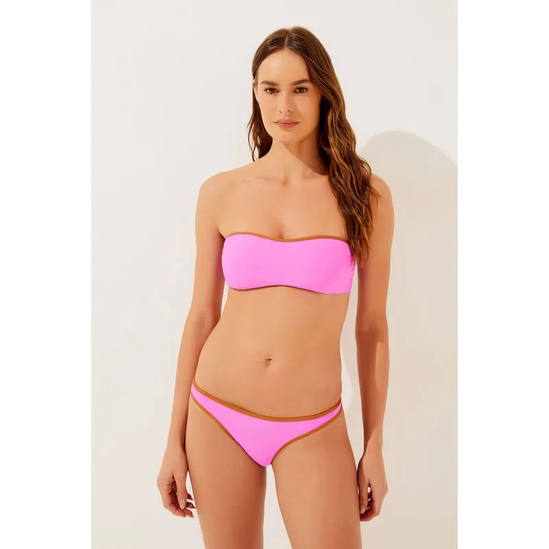 Biquíni Calcinha Asa Delta Dupla Face Lírio ROSA/AZUL/PINK/BLUE M/M
