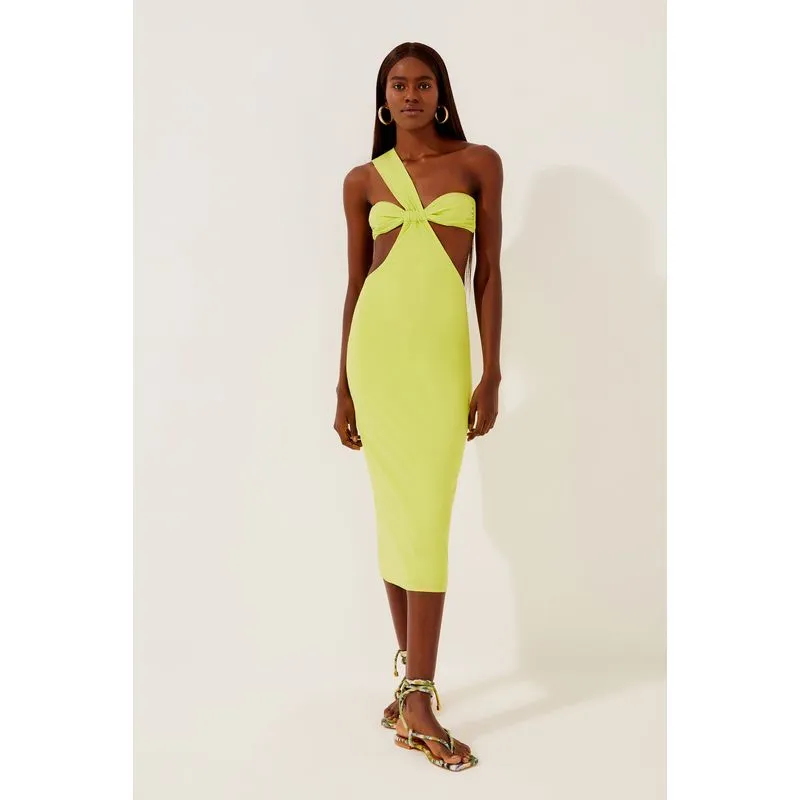 Vestido Midi Ombro Só Helicônia VERDE/GREEN GG/XL