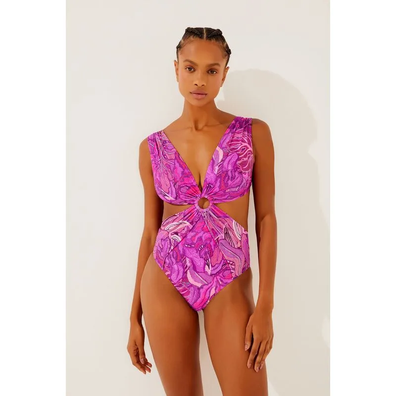 Maiô Engana Mamãe Folhagens ROSA/PINK GG/XL