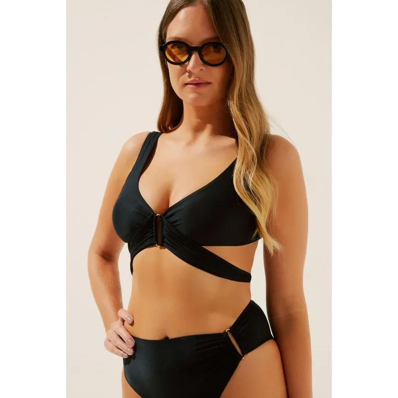 Biquíni Sutiã Top Flor-De-Lis PRETO/BLACK P/S