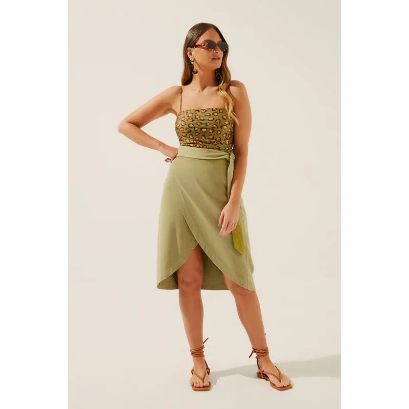 Saia Midi Orvalho Conforto VERDE/GREEN P/S