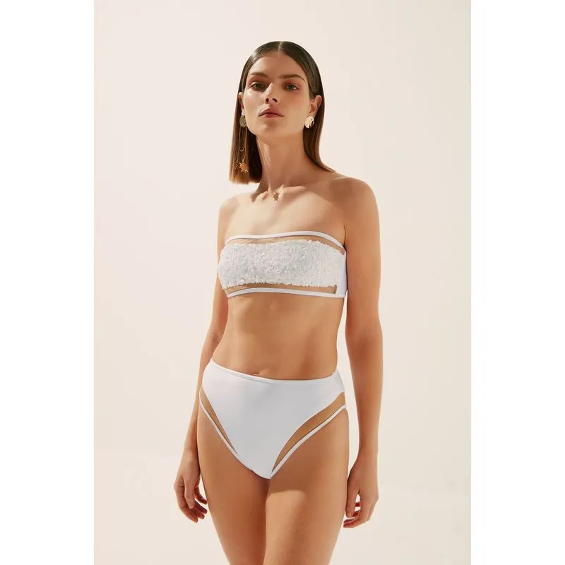 Biquíni Calcinha Hot Pants Shine BRANCO/WHITE G/L