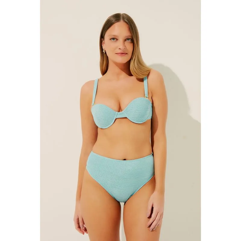 Biquíni Calcinha Hot Pants Hortênsias AZUL/BLUE PP/XS
