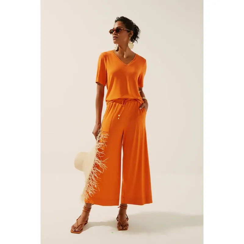 Calça Pantacourt Orquídea Conforto LARANJA/ORANGE GG/XL