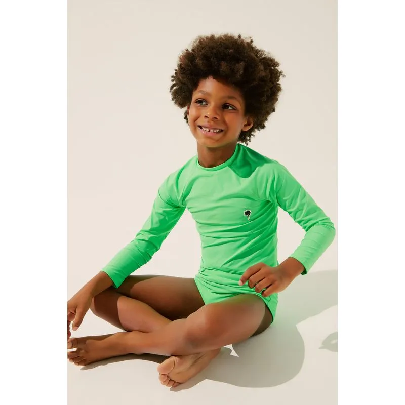 Camiseta Infantil Manga Longa Candy VERDE/GREEN P/S
