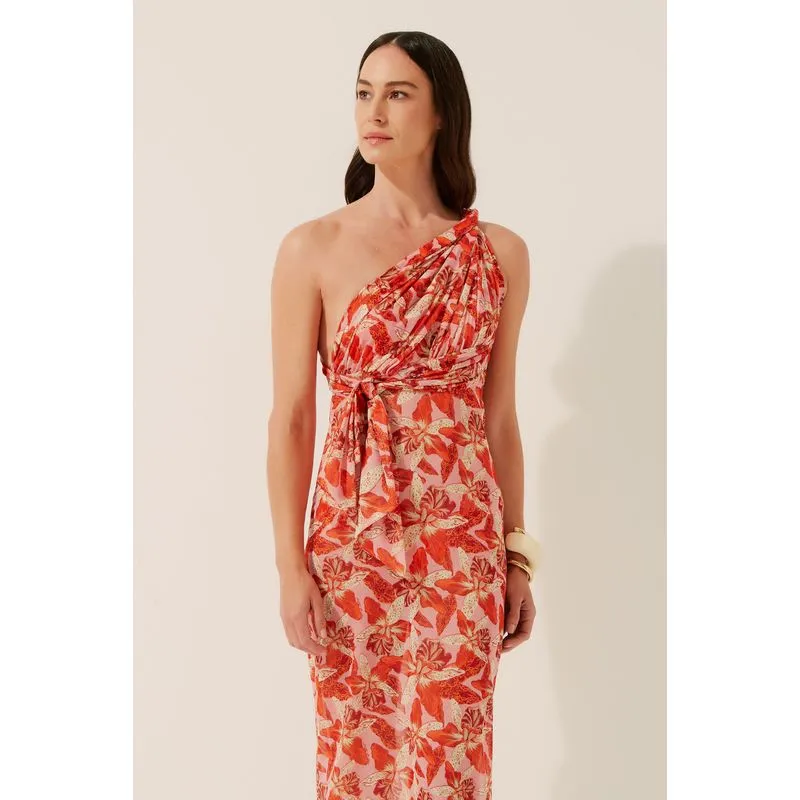 Vestido Midi Orquídea Poá ROSA/PINK G/L