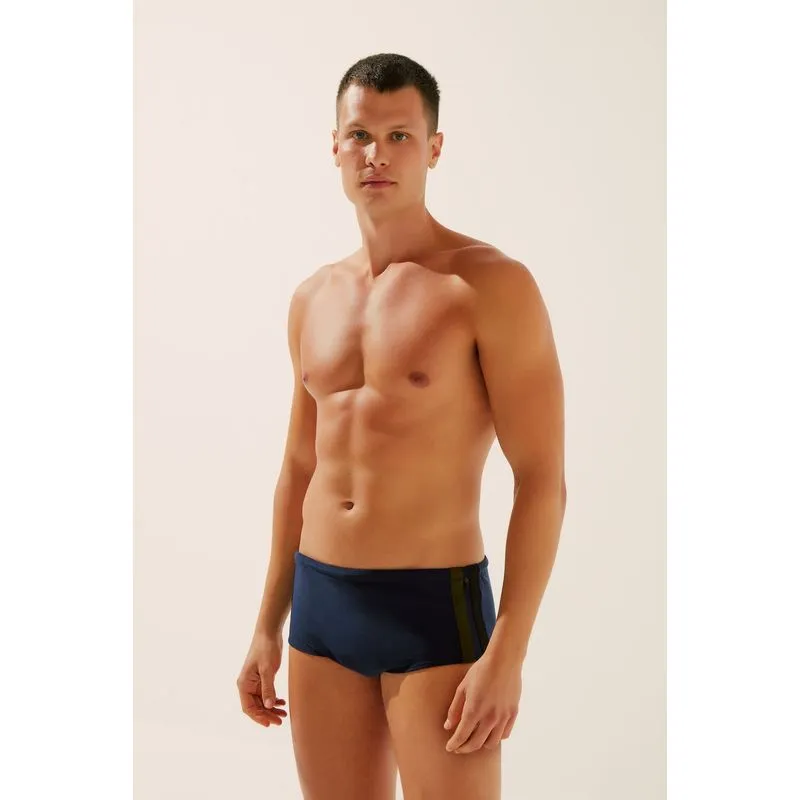 Sunga Larga Trabalhada Shape AZUL MARINHO/NAVY BLU G/L